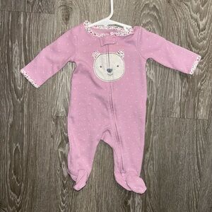 CARTER’S Pink Polka Dot Bear Footie